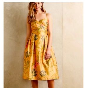 Anthropologie James Coviello Floral Print Midi Spaghetti Strap Dress Size 6.